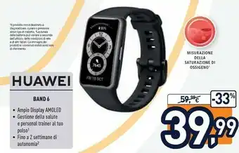 Unieuro Huawei Band 6 offerta