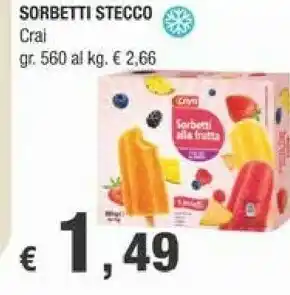 Crai Crai Sorbetti Stecco offerta