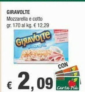 Crai Giravolte Mozzarella E Cotto offerta