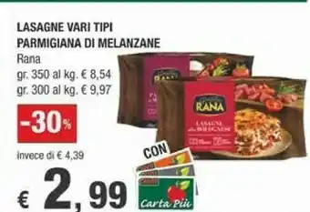 Crai Rana Lasagne Parmigiana Di Melanzane offerta