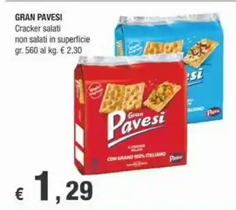Crai Pavesi Gran Crackers A Ridotto Contenuto Di Grassi 560 G(ml) offerta