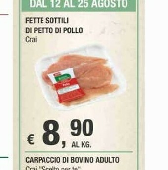 Crai Crai Fette Sottili Di Petto Di Pollo offerta