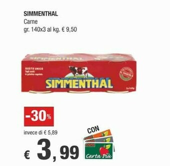 Crai Simmenthal Carne offerta