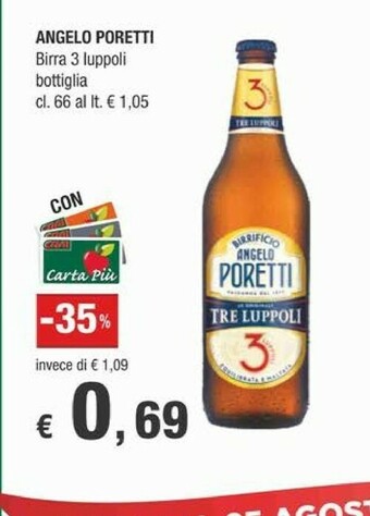Crai Angelo Poretti Birra 3 Luppoli offerta