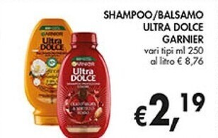 Coal Garnier shampoo/balsamo ultra dolce offerta