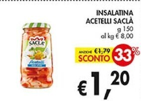 Coal Saclà insalatina acetelli offerta
