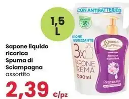 Interspar Spuma di sciampagna sapone liquido ricarica offerta