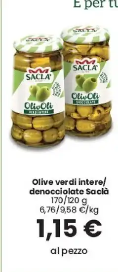 Interspar Saclà olive verdi intere offerta