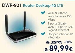 Unieuro D link dwr-921 router desktop 4g lte offerta