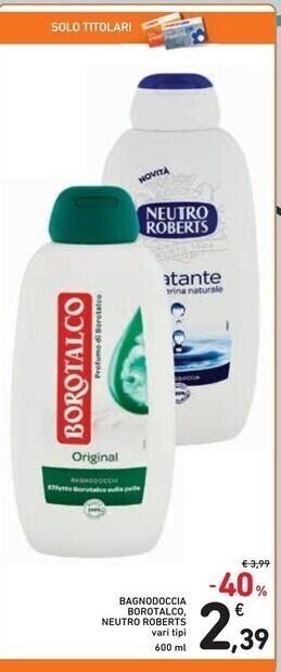 Spazio Conad Borotalco bagnodoccia offerta