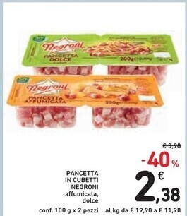 Spazio Conad Negroni pancetta in cubetti offerta