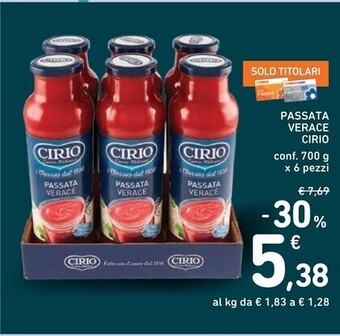 Spazio Conad Cirio passata verace offerta