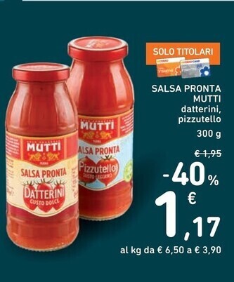 Spazio Conad Mutti salsa pronta offerta