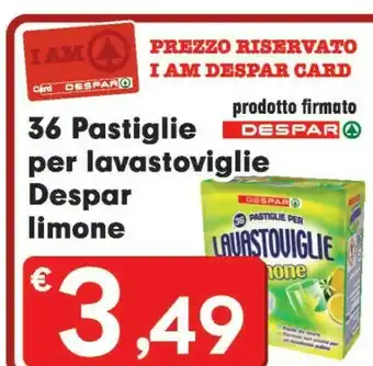 Despar Despar 36 Pastiglie Per Lavastoviglie Limone offerta