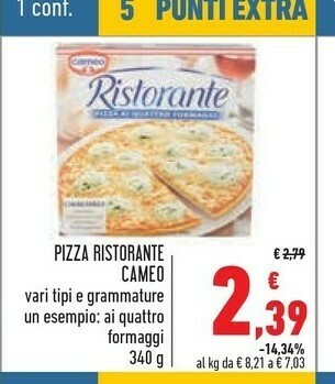 Conad Superstore Cameo Pizza Ai Quattro Formaggi Ristorante 340 G(ml) offerta