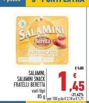 Conad Superstore Fratelli Beretta - Salamini Classici 85 g(ml) offerta