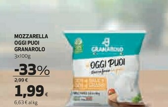 Coop Granarolo Oggi Puoi Mozzarella 300 G(ml) offerta