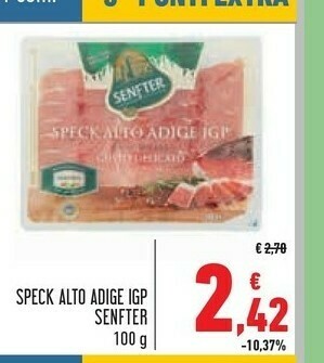 Conad Superstore Senfter Speck Alto Adige IGP 100 G(ml) offerta