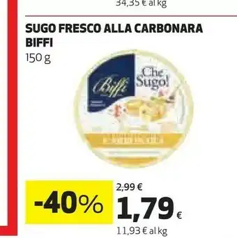 Coop Biffi Sugo Fresco Alla Carbonara offerta