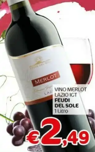 Crai Feudi del sole Merlot Lazio IGT 750 Ml offerta