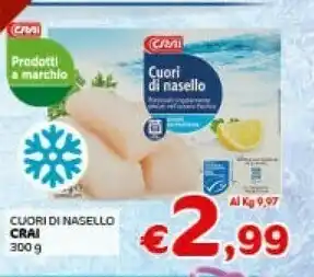 Crai Crai Cuori Di Nasello 300g offerta