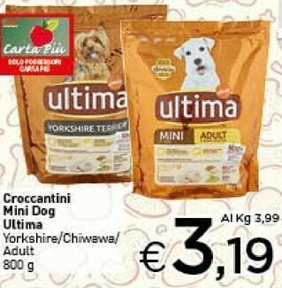 Crai Ultima Croccantini Mini Dog Yorkshire offerta