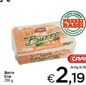 Crai Crai - Burro Da Panna Italiana 250 G(ml) offerta