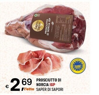A&O Saper di sapori prosciutto di norcia igp offerta