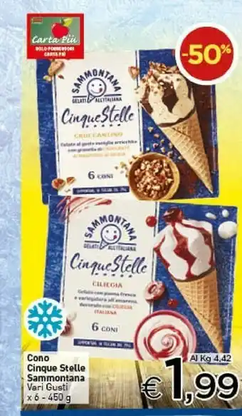 Crai Sammontana Cinque Stelle Panna 6 Coni 450 G(ml) offerta