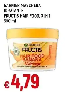 Famila Superstore Garnier maschera idratante fructis hair food , 3 in 1 390 ml offerta
