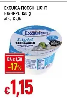 Famila Superstore Exquisa fiocchi light highpro 150 g offerta