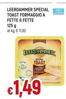 Famila Superstore Leerdammer special toast formaggio a fette 6 fette 125 g offerta