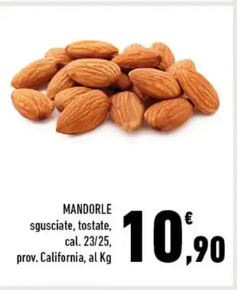Conad MANDORLE sgusciate, tostate, cal. 23/25, prov. California, , al Kg offerta