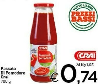 Crai Crai Passata Di Pomodoro 700 G offerta
