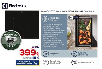 Euronics Electrolux piano cottura a induzione bridge cil63443 offerta