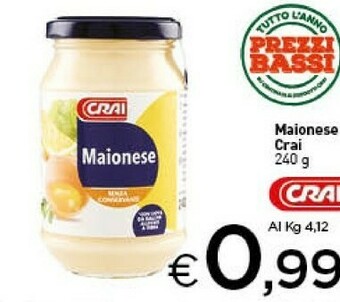 Crai Crai - Maionese 240 G(ml) offerta