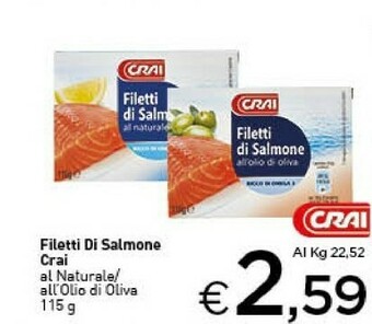 Crai Crai Filetti Di Salmone Al Naturale offerta