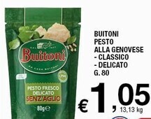 Sigma Buitoni pesto alla genovese - classico - delicato offerta