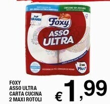Sigma Foxy asso ultra carta cucina 2 maxi rotoli offerta