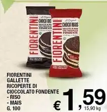 Sigma Fiorentini gallette ricoperte di cioccolato fondente - riso - mais g. 100 offerta
