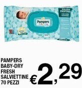Sigma Pampers baby - dry fresh salviettine offerta