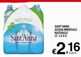 Sigma Sant'anna acqua minerale naturale lt. 1,5 x 6 offerta
