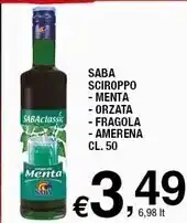 Saba sciroppo menta