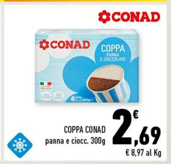 Conad COPPA CONAD panna e ciocc. 300g offerta
