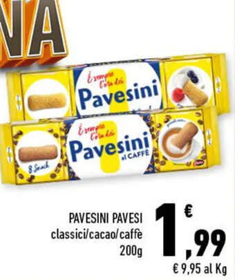 Conad PAVESINI PAVESI classici/cacao/caffe 200g offerta