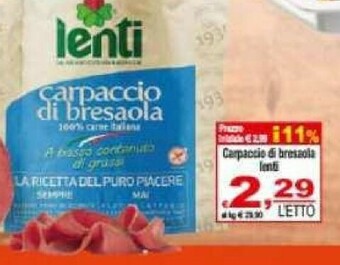 CTS Supermercati Prosciutto cotto offerta