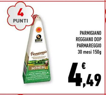 Conad PARMIGIANO REGGIANO DOP PARMAREGGIO 30 mesi 150g offerta