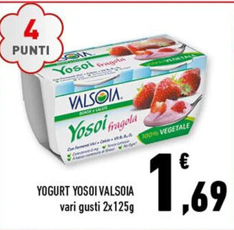 Conad YOGURT YOSOI VALSOIA vari gusti 2x125g offerta