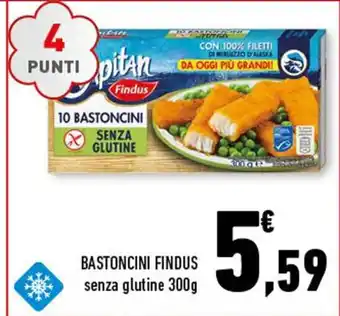 Conad BASTONCINI FINDUS senza glutine 300g offerta