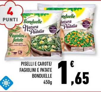 Conad PISELLI E CAROTE/ FAGIOLINI E PATATE BONDUELLE 450g offerta